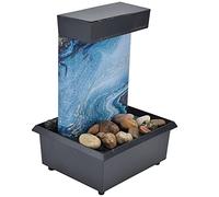 HUSHUI Fontana in Marmo USB, Fontana da Tavolo a LED con Pietre per la Decorazione Dell'home Office