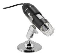 HUSHUI Fotocamera Digitale per Microscopio USB 1600X con Risoluzione 2MP per L'osservazione e la Ricerca Scientifica, Include 8 Luci LED
