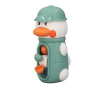HUSHUI Giocattolo da bagno per bambini, ruota d'acqua interattiva a forma di anatra carina, design per vasca da bagno, divertente ricreazione, 1 unità ABS (verde)