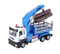 HUSHUI Giocattolo di Camion per Legname con Effetti Musicali Leggeri per Bambini Dai 6 Anni in su, Modello di Camion per Legname in Lega per Gioco Creativo (Blu)