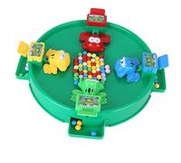 HUSHUI Giocattolo Eat Beans, Gioco da Tavolo Educativo con Animali per Bambini con 4 Giocattoli Animali Colorati, Rafforza la Percezione Visiva e la Coordinazione (Misura 4 persone [24 chicchi] Verde)