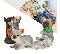 HUSHUI Giocattolo Modello Animale per L'apprendimento, Gioco Altamente Simulato per Bambini di età Superiore a 3 Anni, Set Durevole in PVC da 4 (Koala)