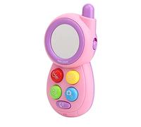 HUSHUI Giocattolo Telefonico Multifunzionale con Luci e Suoni per Bambini in Plastica Educativa Rosa 6,1 X 3 Pollici (Rosa)