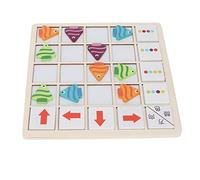HUSHUI Gioco di Abbinamento dei Colori dei Pesci Design Magnetico per L'apprendimento della Percezione dei Colori dei Bambini - Giocattolo Durevole in Tiglio 22,5 X 22,5 Cm