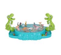 HUSHUI Gioco di Dinosauri Giocattolo da Battaglia Esperienza di Tiro Competitiva Interattiva per 2 Giocatori 16 Giocattoli di Dinosauro in Plastica Inclusi
