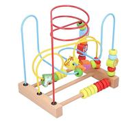 HUSHUI Gioco Labirinto con Perline di Legno Giocattoli dai Colori Vivaci per Lo Sviluppo delle capacità Motorie Fini dei Bambini dai 3 Anni in su