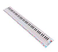 HUSHUI Grafico delle Note della Tastiera del Pianoforte Guida All'apprendimento Portatile per Principianti 88 Tasti Impermeabile Colorato 1 unità