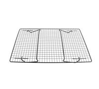HUSHUI Griglia di Raffreddamento in Ferro, Design a Rete Resistente Alla Ruggine Durevole per Pane, Biscotti, Torte, Utilizzabile in Forno Fino a 575 Fahrenheit, con Stabile Non (Nera)