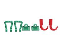 HUSHUI Grilli Grillo a Forcella Portatile Durevole Ad Alta Resistenza per Accessori per Auto RC 1/10 Metallo Lega di Alluminio Confezione da 4 (Verde)