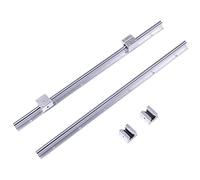 HUSHUI Guida con Cuscinetto Lineare Kit da 2 Pezzi SBR12-600mm in Metallo Resistente da 12 Mm per Applicazioni di Scorrimento di Precisione