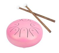 HUSHUI Handpan Ethereal Drum in Acciaio Al Carbonio da 5,5" con Suono Etereo per Musicisti e Amanti della Musica, Include Borsa e Bacchette (Rosea)