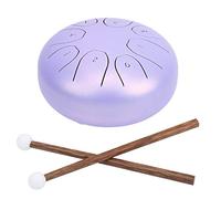HUSHUI Handpan Ethereal Drum in Acciaio Al Carbonio da 5,5" con Suono Etereo per Musicisti e Amanti della Musica, Include Borsa e Bacchette (Viola)