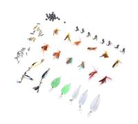 HUSHUI Kit da Pesca a Mosca 88 Pezzi Esche e Ami Realistici Squisiti per Pescatori - Perfetti per Varie Specie di Pesci - Materiali in Plastica e Piume Durevoli