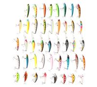 HUSHUI Kit di Esche da Pesca da 43 Pezzi Esche Artificiali Durevoli per Pesciolini per gli Appassionati di Pesca in Acqua Salata D'acqua Dolce