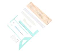 HUSHUI Kit di Forniture per Bookbinding, Set di Strumenti di Scrapbooking Portatile Multifunzionale con Righello e Anello di Bookbinding, per Diario Mini Album Giornalista del Giornale