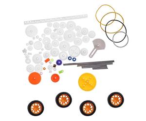 HUSHUI Kit di Ingranaggi in Plastica da 78 Pezzi con Assi e Boccole per Progetti Fai da Te e Modellismo