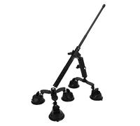 HUSHUI Kit di Montaggio per Auto a Ventosa, Supporto per Auto Esterno 5 in 1 con Bastone Selfie da 115 Cm, Ventose Triple in Silicone per Action Cam X5 X4 X3 X2 RS