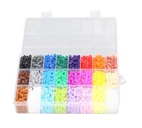 HUSHUI Kit di Perline Fusibili da 5 Mm, 6.300 Pezzi, Perline da Sciogliere in 24 Colori Fai da Te, per Creare creatività per Bambini