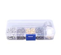 HUSHUI Kit Passacavo in Rame da 3 Mm con Occhielli da 400 Pezzi e Strumenti di Installazione per Artigianato in Pelle, Scarpe, Borse, Abbigliamento