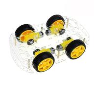 HUSHUI Kit per Auto Robot Intelligente con Telaio Acrilico Resistente per Apprendimento Pratico Ed Esperimenti