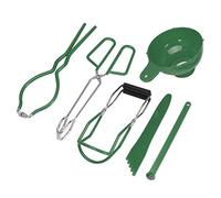 HUSHUI Kit per Inscatolamento 6 Pezzi Set Pinze per Alimenti Antiscivolo e Sollevatore per Barattoli per Inscatolare e Conservare in Sicurezza Frutta e Verdura in Acciaio Inossidabile (Verde)