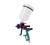 HUSHUI Kit Pistola a Spruzzo HVLP Professionale per Progetti di Mobili e Decorazioni Murali 600 Ml Alluminio e Acciaio Inossidabile di Alta qualità