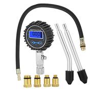 HUSHUI Kit Tester Digitale per Misuratore di Compressione del Cilindro del Motore con 4 Adattatori per la Diagnosi dei Problemi del Motore del Veicolo