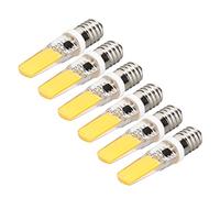 HUSHUI Lampadina E14 COB 6 Pezzi Mini Illuminazione a 360 Gradi a Risparmio Energetico per Casa e Ufficio Materiale Siliconico (Luce calda)