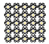 HUSHUI Lampadina Faretto a LED con Perline 25 Pezzi Sorgente Luminosa a Chip da 3 W Ad Alta luminosità per Illuminazione Interna Ed Esterna Alluminio Resistente (6000-6500K)