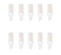 HUSHUI Lampadina G9 10 Pezzi Lampadine LED a Risparmio Energetico 4W per Apparecchi di Illuminazione Domestica Ceramica 550LM (Luce calda)
