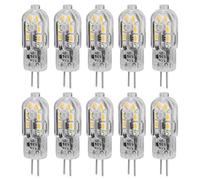 HUSHUI Lampadine LED G4 da 10 Pezzi, Luce Calda, 1,2 W, Lampade Bi-pin a Risparmio Energetico per Soffitto e Scrivania, di Lunga Durata