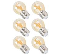 HUSHUI Lampadine LED Vintage da 6 Pezzi Dimmerabili a Luce Calda da 4 W a Filamento per Casa e Ufficio in Vetro Dorato 360LM