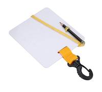 HUSHUI Lavagna per Scrivere Subacquea con Clip Resistente e Matita per Immersioni e Nuoto, Materiale Leggero per PC, 15,3x12,7 Cm