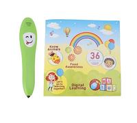 HUSHUI Libro con Penna da Lettura per Bambini Libro Interattivo con Penna per Imparare L'inglese con Audio per Bambini 6,1 X 6,1 Pollici Esperienza Divertente Educativa