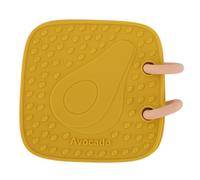 HUSHUI Libro in Silicone per Bambini, Modello di Frutta, Doppio Lato, Giocattolo in Silicone per Bagnetto 0 a 6 Anni, Educazione Precoce (Giallo)