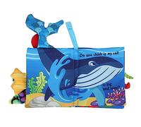 HUSHUI Libro in Stoffa per Bambini con Coda di Animale, Giocattolo da Lettura Morbido e Resistente agli Strappi per Neonati e Bambini Piccoli, Tessuto Sicuro e Non Tossico, 25,5 X 21 Cm (Libro di