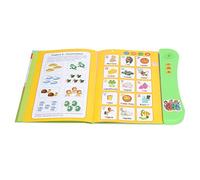 HUSHUI Libro Sonoro Elettronico per Bambini per Imparare i Numeri Spagnoli Animali Frutta Giocattolo Educativo per Bambini Dai 3 Anni in su Materiale Plastico 25 X 22,5 X 2,5 Cm (Verde)