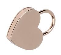 HUSHUI Lucchetto con serratura a forma di cuore, design vintage in metallo, durevole ed elegante, per portagioie e diari, 1,8 x 2,3 pollici, chiave inclusa (oro rosa)