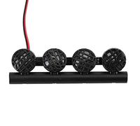 HUSHUI Luce da Tetto a LED per / SCX10, Accessorio Durevole per Auto RC 1/10, Migliora la Simulazione, Lega di Alluminio Nera, 4 Luci a LED (4LED)