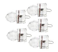 HUSHUI Luce per Esca da Pesca 5 Pezzi LED a Forma di Diamante con Apertura Automatica per la Pesca Notturna in Acqua Salata e Acqua Dolce, Materiale ABS (Bianca)