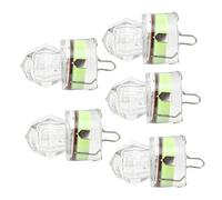 HUSHUI Luce per Esca da Pesca 5 Pezzi LED a Forma di Diamante con Apertura Automatica per la Pesca Notturna in Acqua Salata e Acqua Dolce, Materiale ABS (Verde)