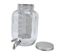 HUSHUI Macchina per caffè Freddo da 4 Litri, Infusore in Vetro Rustico per la Casa e il Ristorante, Filtro in Acciaio Inossidabile Resistente