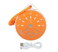HUSHUI Macchina Portatile per il Suono del Rumore Bianco con Controllo del Volume per un Migliore Aiuto per il Sonno del Bambino Compatto e Leggero ABS Arancione