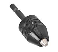 HUSHUI Mandrino per Trapano Senza Chiave, Adattatore per Punta per Avvitatore a Percussione con Codolo Esagonale a 3 Griffe 1/4 Pollici Campo di Serraggio 0,6-8 Mm, con Acciaio Al