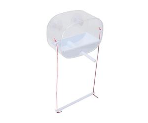 HUSHUI Mangiatoia per Uccelli con Finestra Trasparente con Forti Ventose per il Birdwatching All'esterno, Mangiatoia per Uccelli in ABS Trasparente, Regalo Perfetto per gli Appassionati di