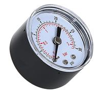 HUSHUI Manometro Meccanico, Design Durevole a Doppia Scala, Misura la Pressione Dell'aria e Dell'olio per Uso Industriale, Connessione Posteriore BSPT da 1/8" (0-30 psi, 0-2 bar)
