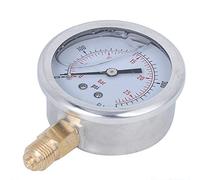 HUSHUI Manometro Riempito D'olio Ad Alta Precisione 0-25bar 0-400psi per Macchinari e Industria Petrolifera Acciaio Inossidabile Ottone 1/4BSP