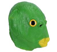 HUSHUI Maschere in Lattice per Adulti, Divertente Copertura per il Viso con Testa di Animale Verde, Perfetta per la Festa in Costume di Halloween, Lattice Naturale, 1 unità