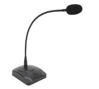 HUSHUI Microfonico Cablato a Collo di Cigno da Tavolo Microfono a Condensatore Professionale per Voce Chiara per Sala Conferenze ABS e Metallo 1 unità