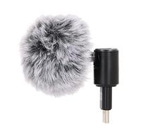 HUSHUI Microfono per Smartphone, Acquisizione Audio Attiva con Riduzione del Rumore HD Plug Play, Regolabile a 90 Gradi con Parabrezza in Spugna, per Telefono Cellulare (Tipo C)